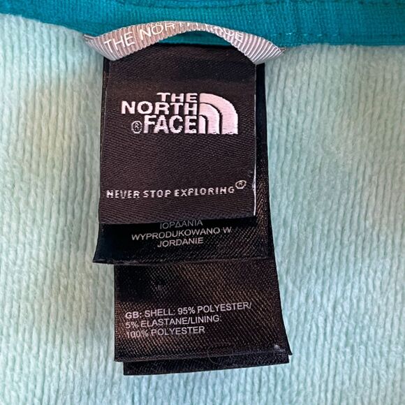 The North Face Agave Women's Fleece Full Zip Soft Jacket Aqua Green-Blue XS - Picture 7 of 13